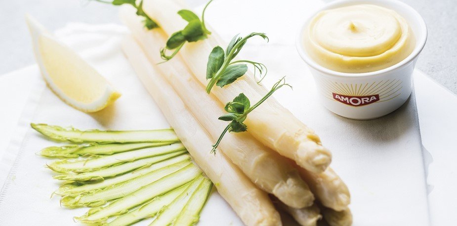 Asperges  blanches citronnées, mayonnaise – Recette
