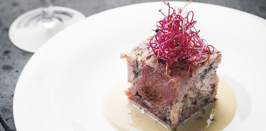 Jambon de Reims, sauce à la moutarde et champagne – Recette