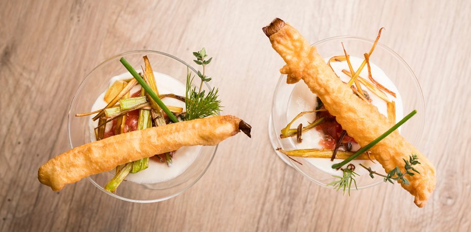Mousseline de blanc de poireaux et son tempura de poireaux – Recette