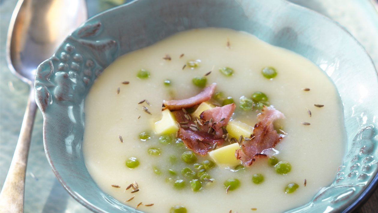 Velouté de volaille pois cassé et jambon à l'os – Recette