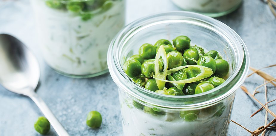 Verrine de concombre à la menthe aux petits pois – Recette